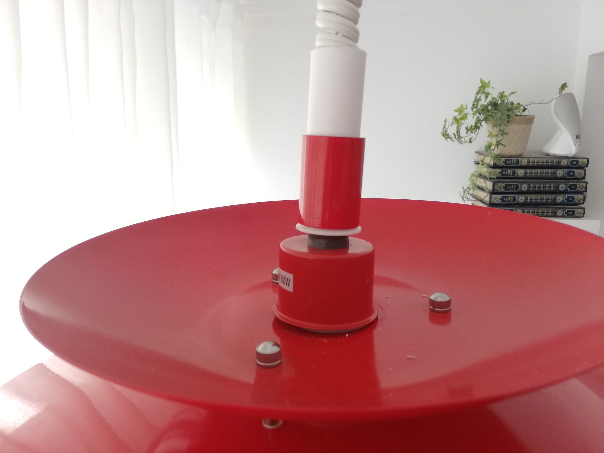 Red pull-down Scandinavian design ceiling lamp Berga by Markslöjd Sweden