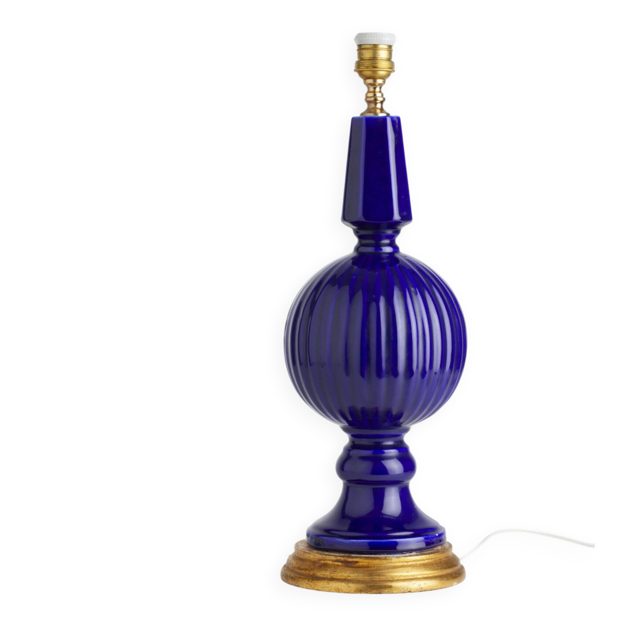 Cobalt-blue Manises lamp