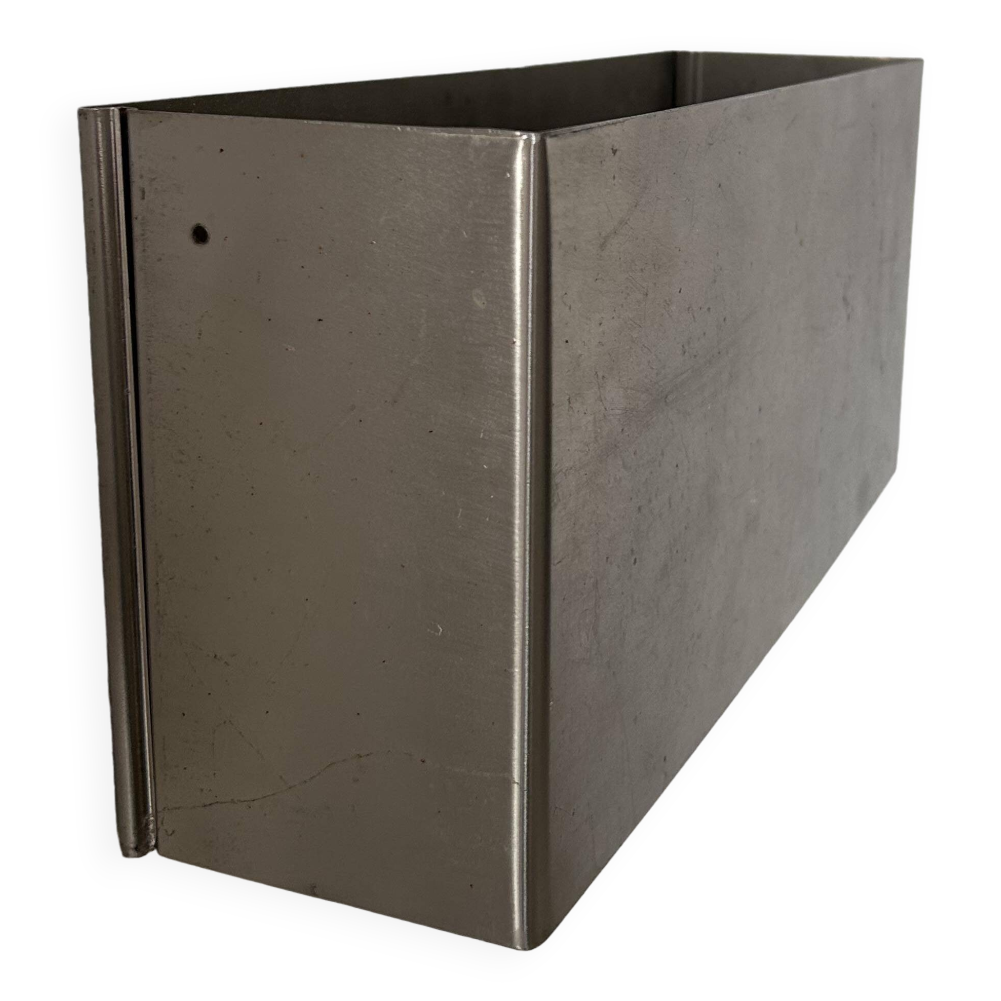 Vintage modernist wall lamp, folded metal, France 1970