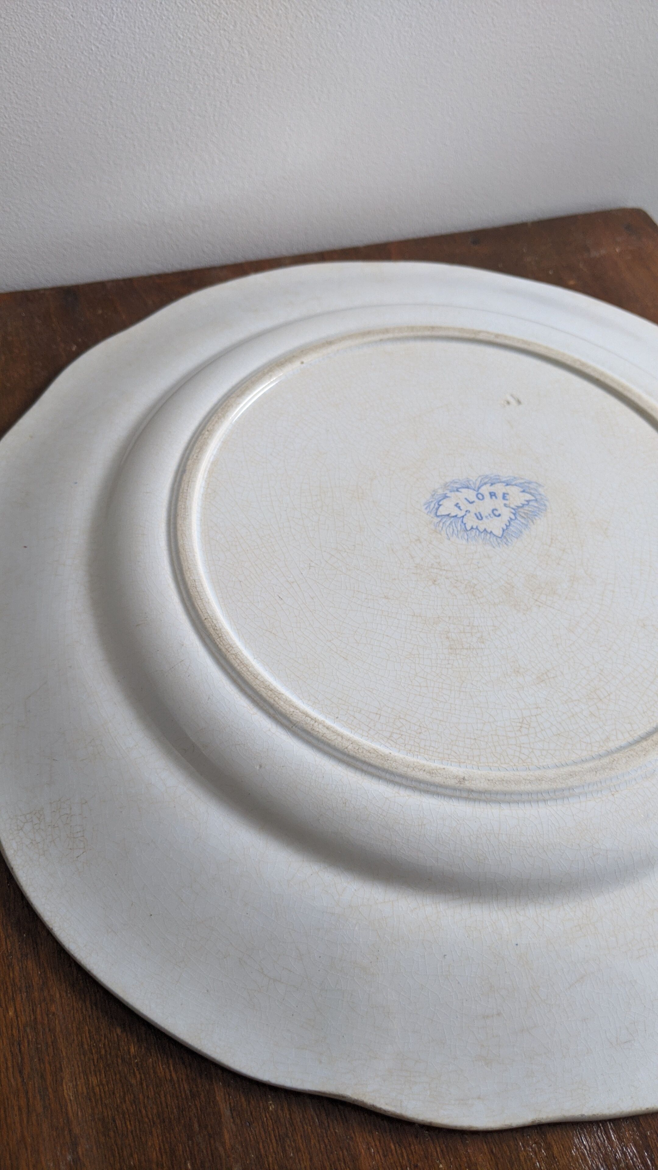 Round service dish Sarreguemines Flora