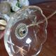 Lampe à poser verre pointe de diamant, vintage