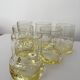 Set de 6 verres whisky jaune vintage
