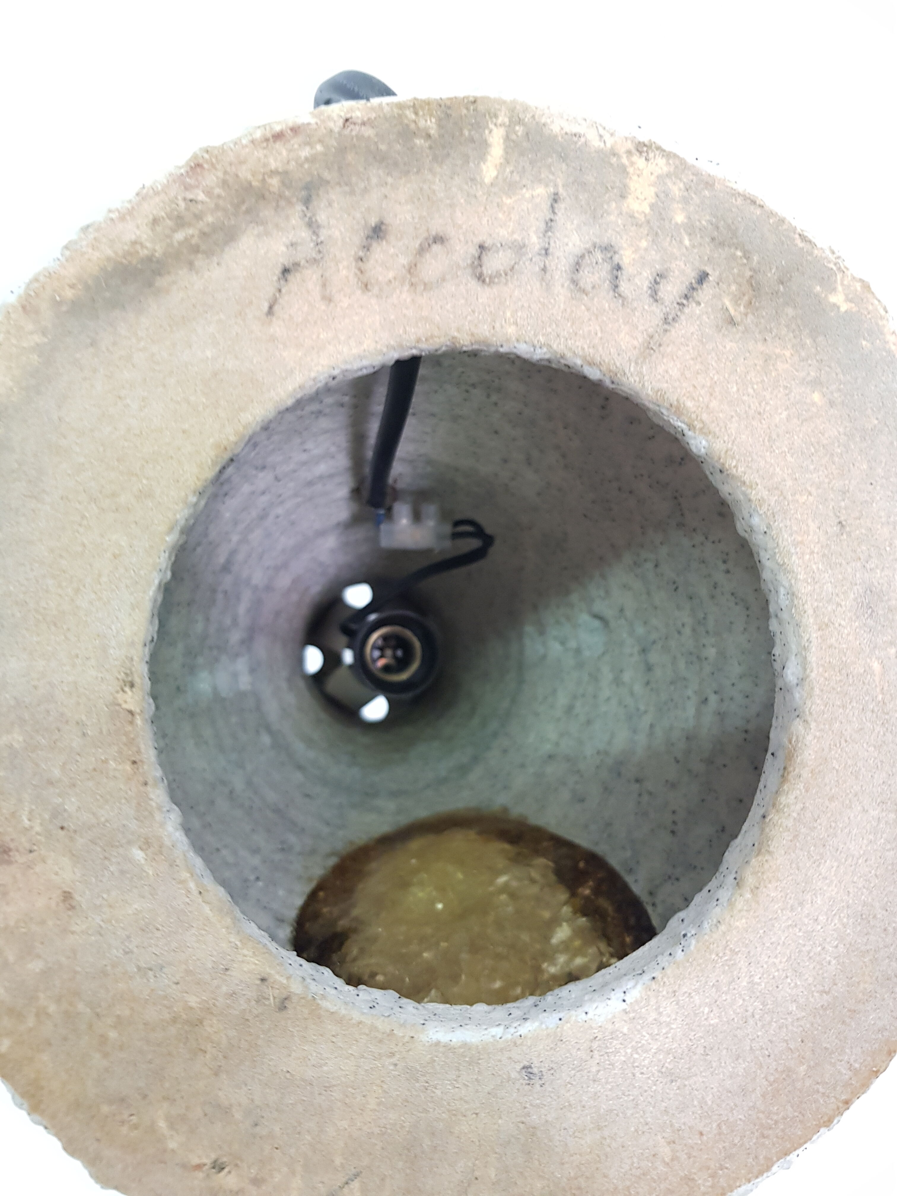 Vintage Accolay lamp in resin and ceramics