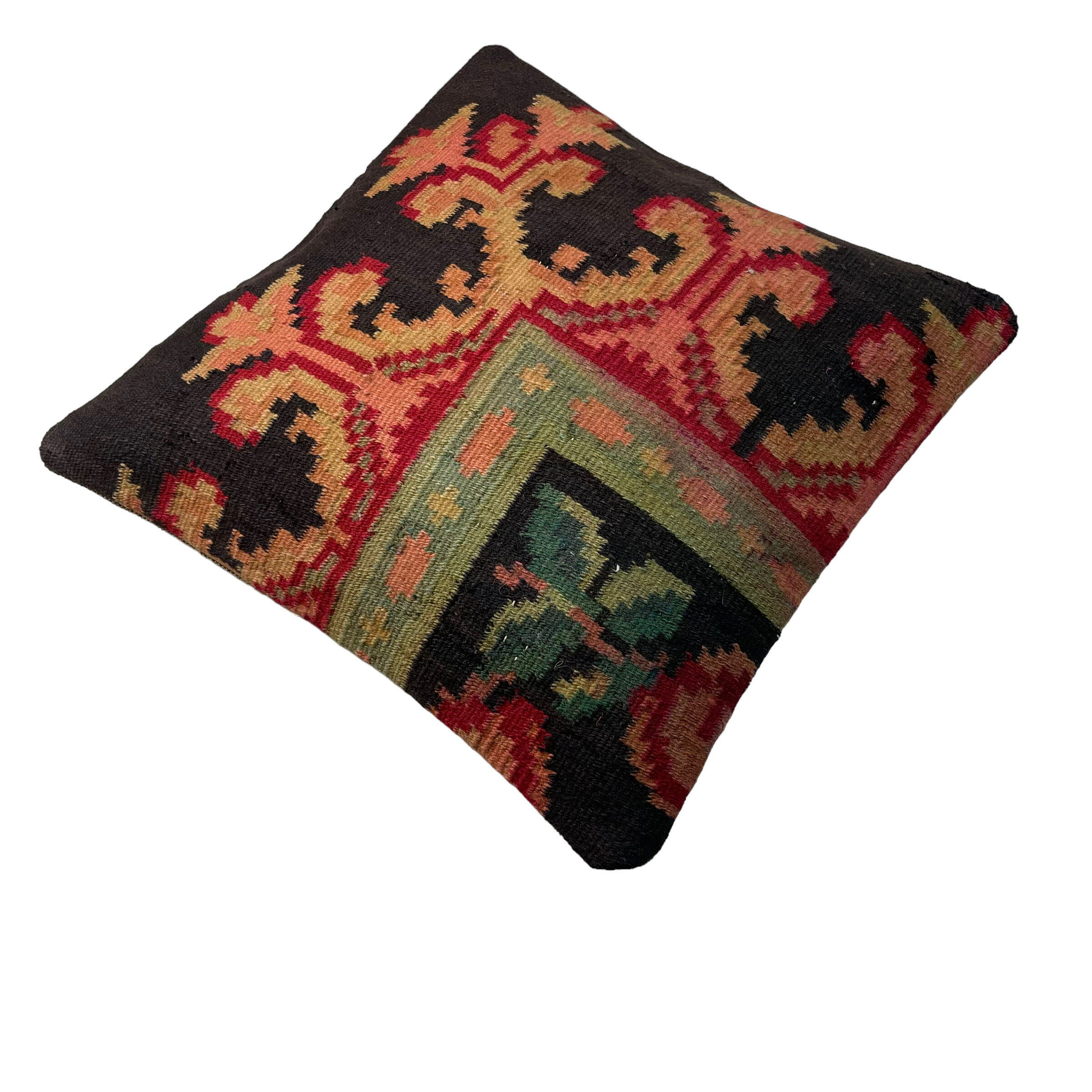 Vintage turkish kilim cushion cover 40x40cm