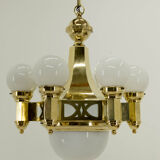 Rare Art Nouveau Chandelier by Emil Kralik, 1920s