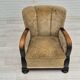 1950s, Danish vintage relax armchair, furniture velour, ash wood.