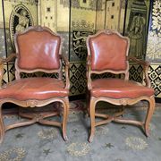 Pair of Louis XV convertible armchairs - Regency
