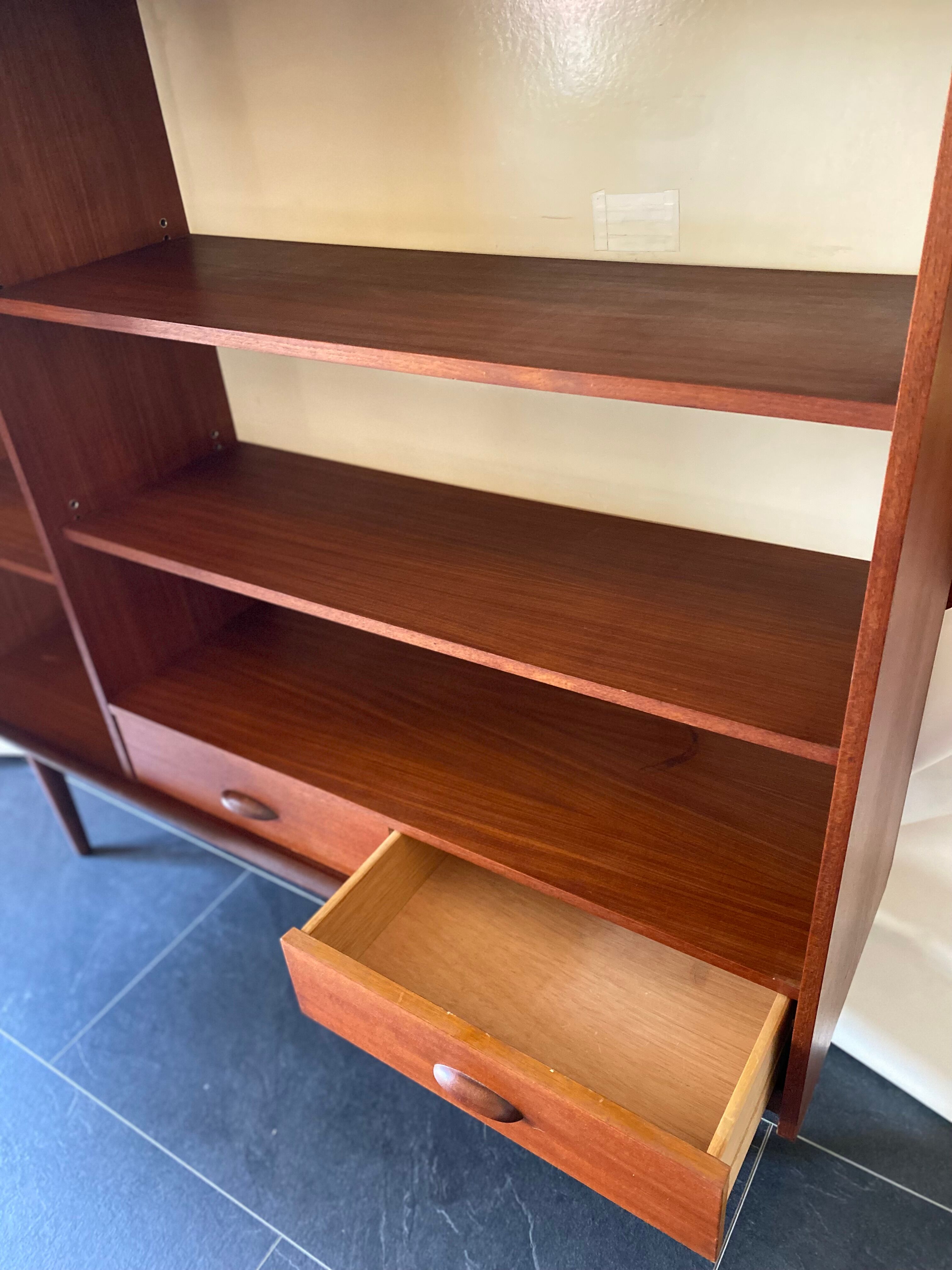 Vintage scandinavian teak high board/bookcase