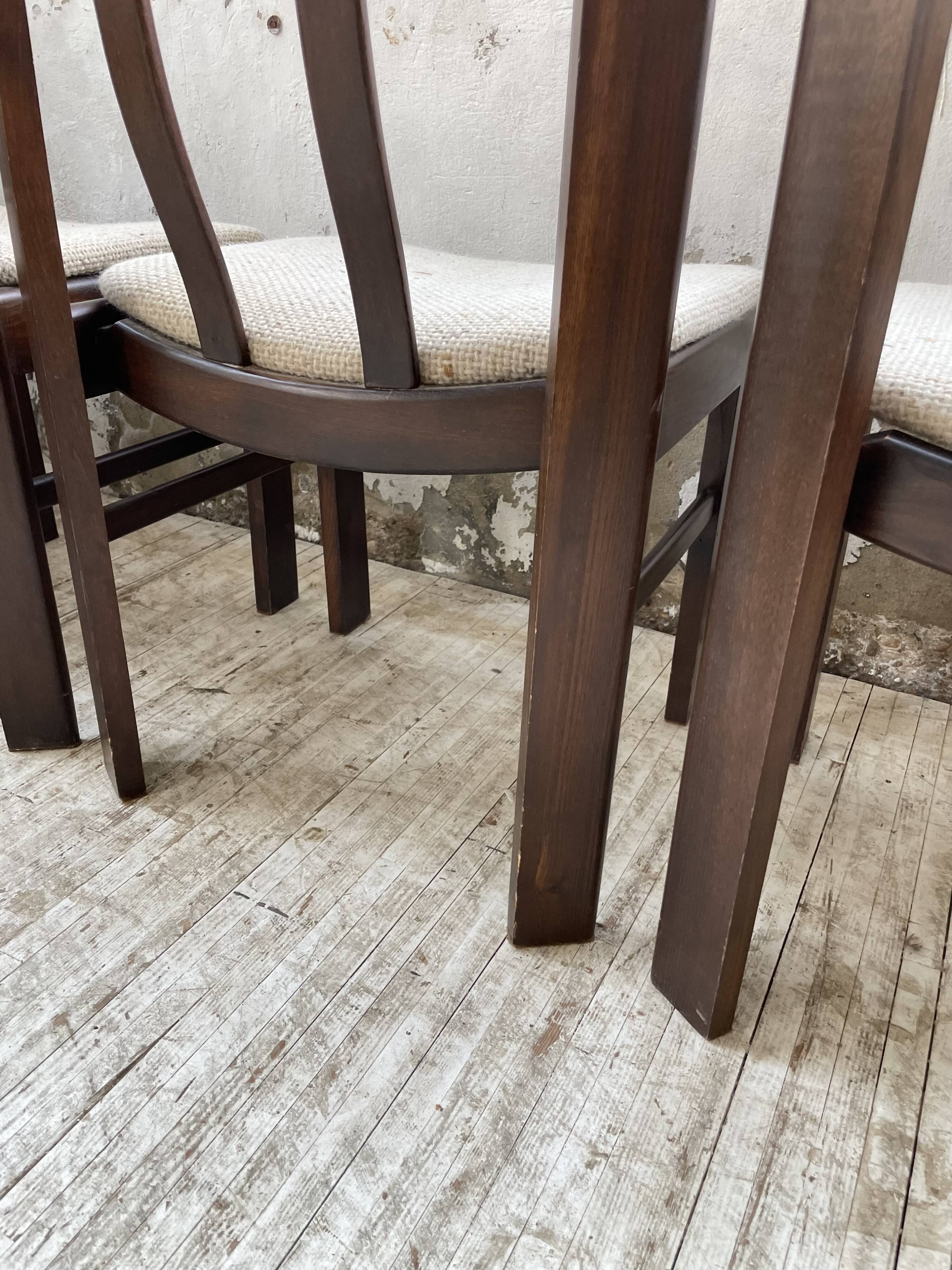 4 Scandinavian mahogany chairs