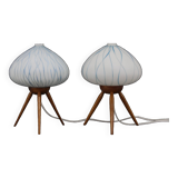 1960s pair of table lamps by uluv , czechoslovakia