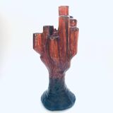 Mid-Century Cactus-Shaped Ceramic Candleholder, 1960s