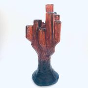 Mid-Century Cactus-Shaped Ceramic Candleholder, 1960s