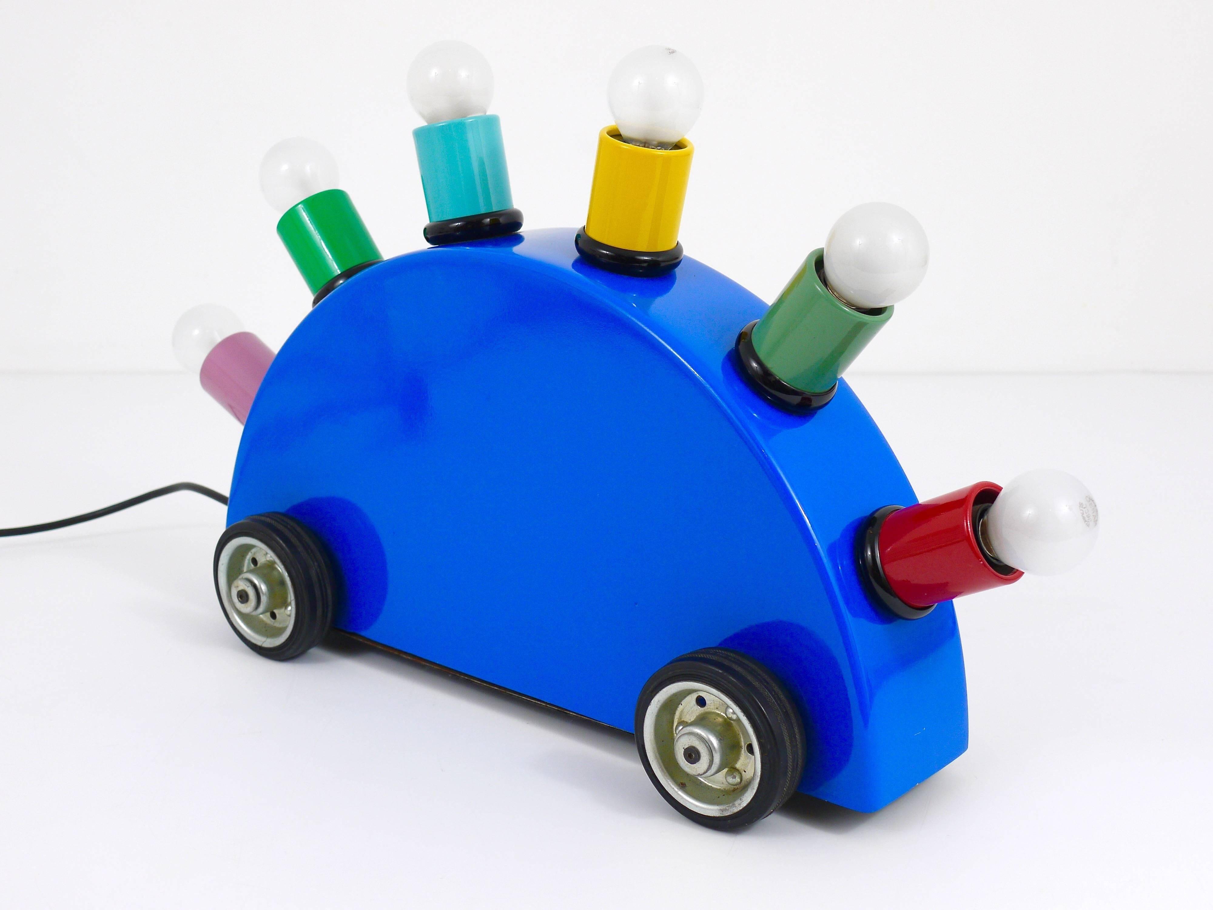 Martine Bedin 1st Edition Super Lamp, Memphis Milano, Postmodern, Italy, 1980s