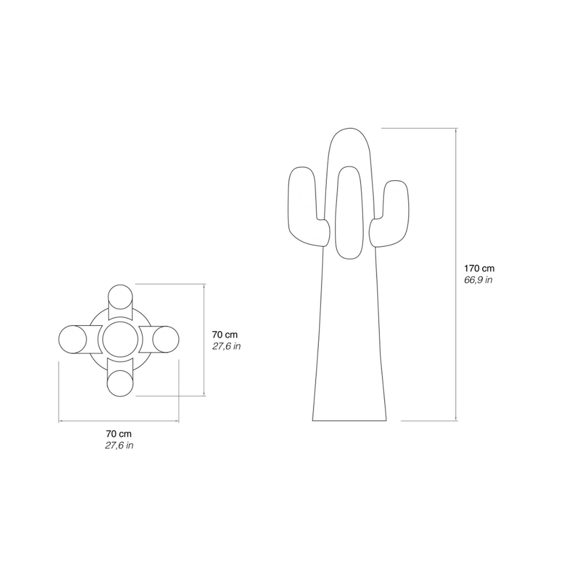 Green Cactus Coat Hanger by Gufram - Flexible Polyurethane Design