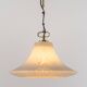 Large suspended brass luminaire from Limburg with opaline glass, Germany, 1970s.