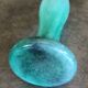 Vintage speckled green marbled glass vase, art nouveau