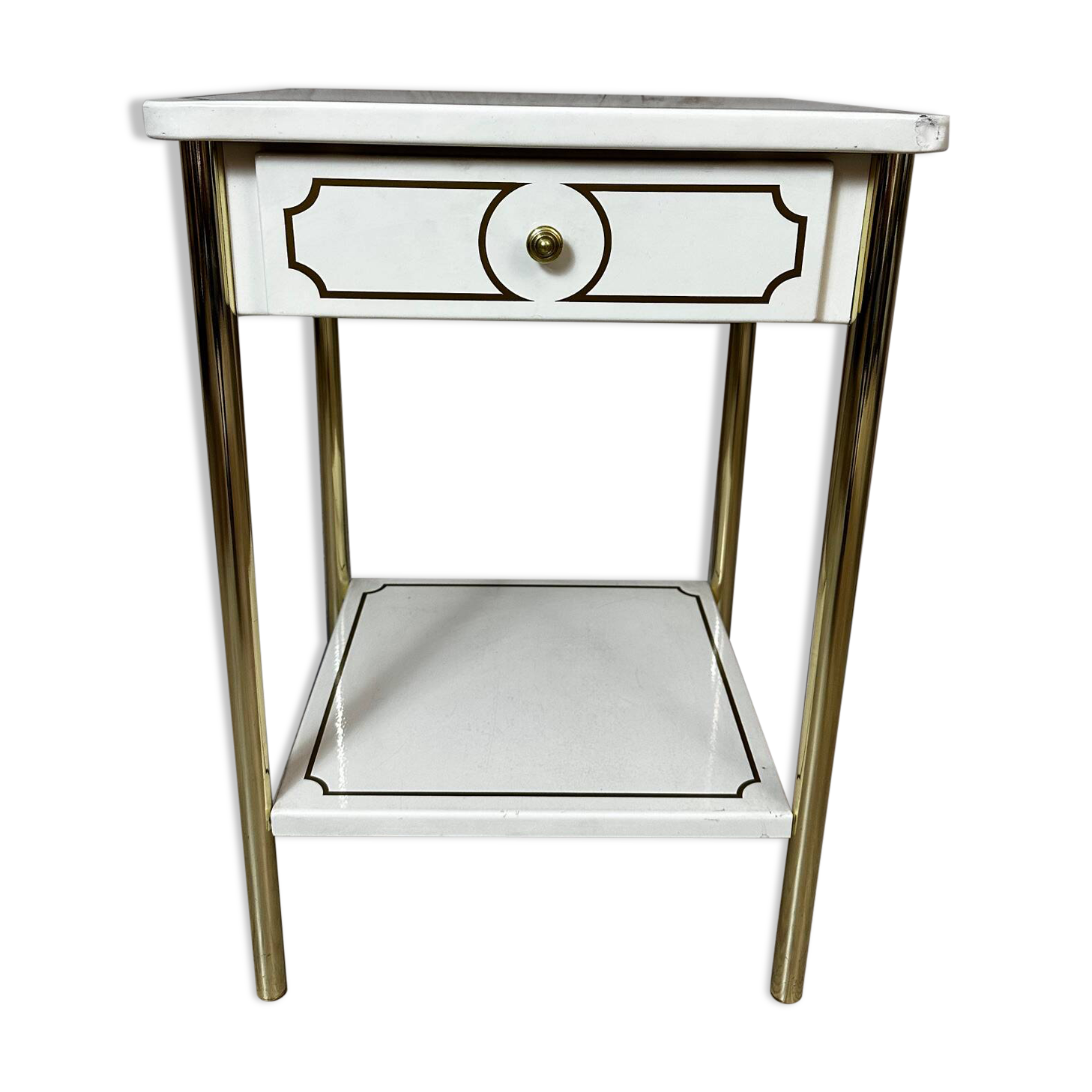 Metal bedside table