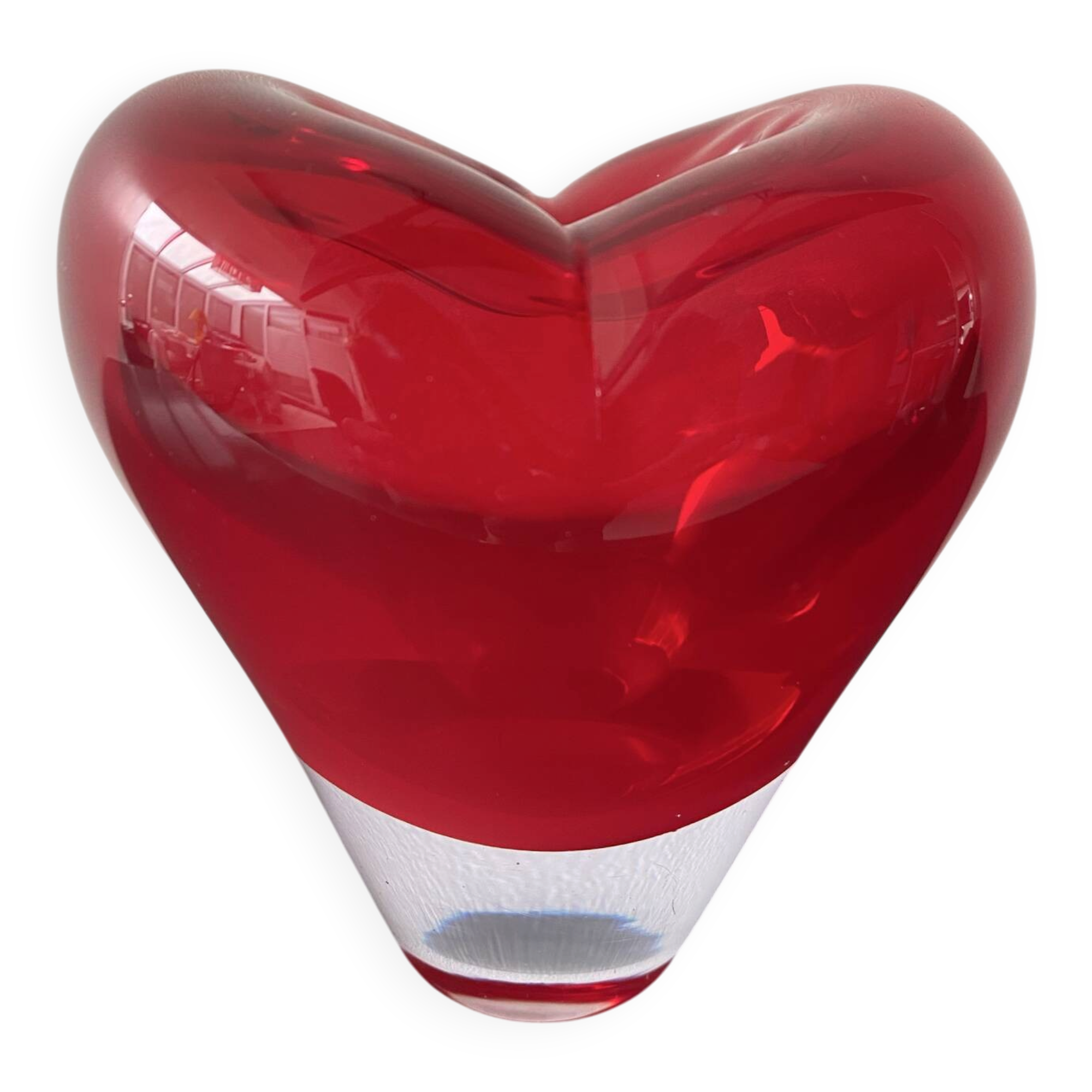 Red Heart Vase Murano attributed to Salviati by Maria Christina Hamel