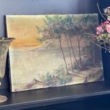 Ancient painting on canvas