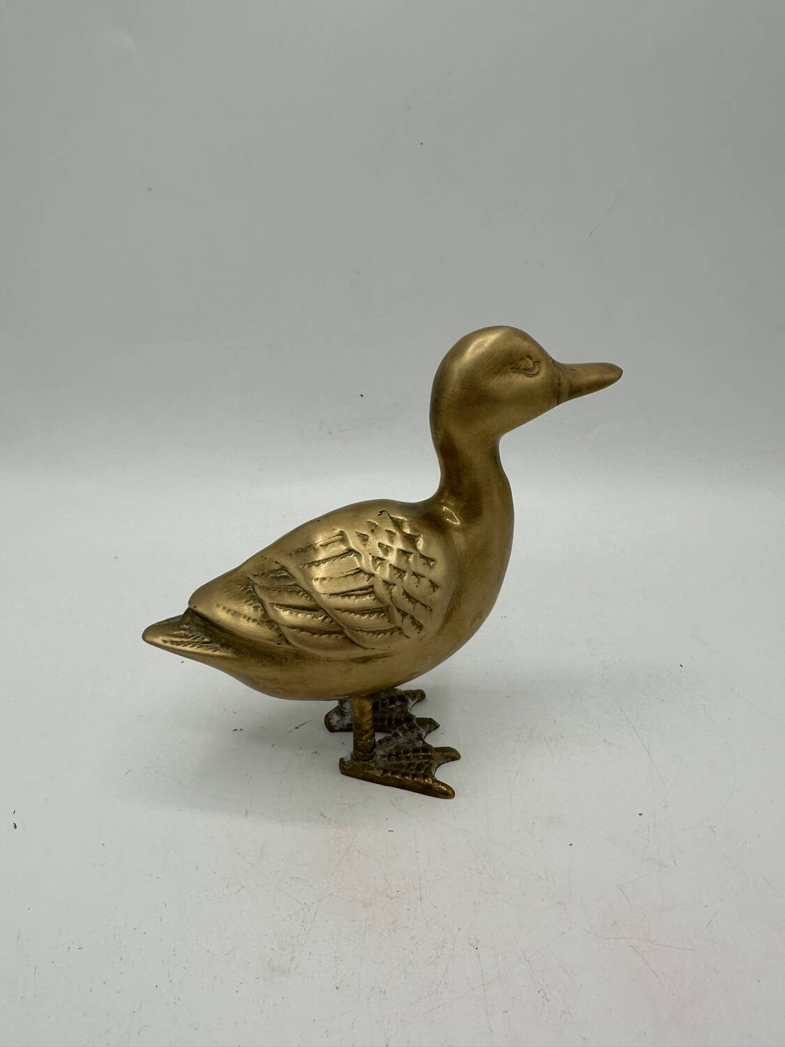 Vintage brass duck