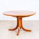 1970s solid teak dining table with Scandinavian design.