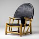 Piero Palange - G23 "Hoop" chair in Saddle black leather