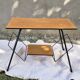 Small table, vintage Scandinavian TV unit in metal and wood, renovated.