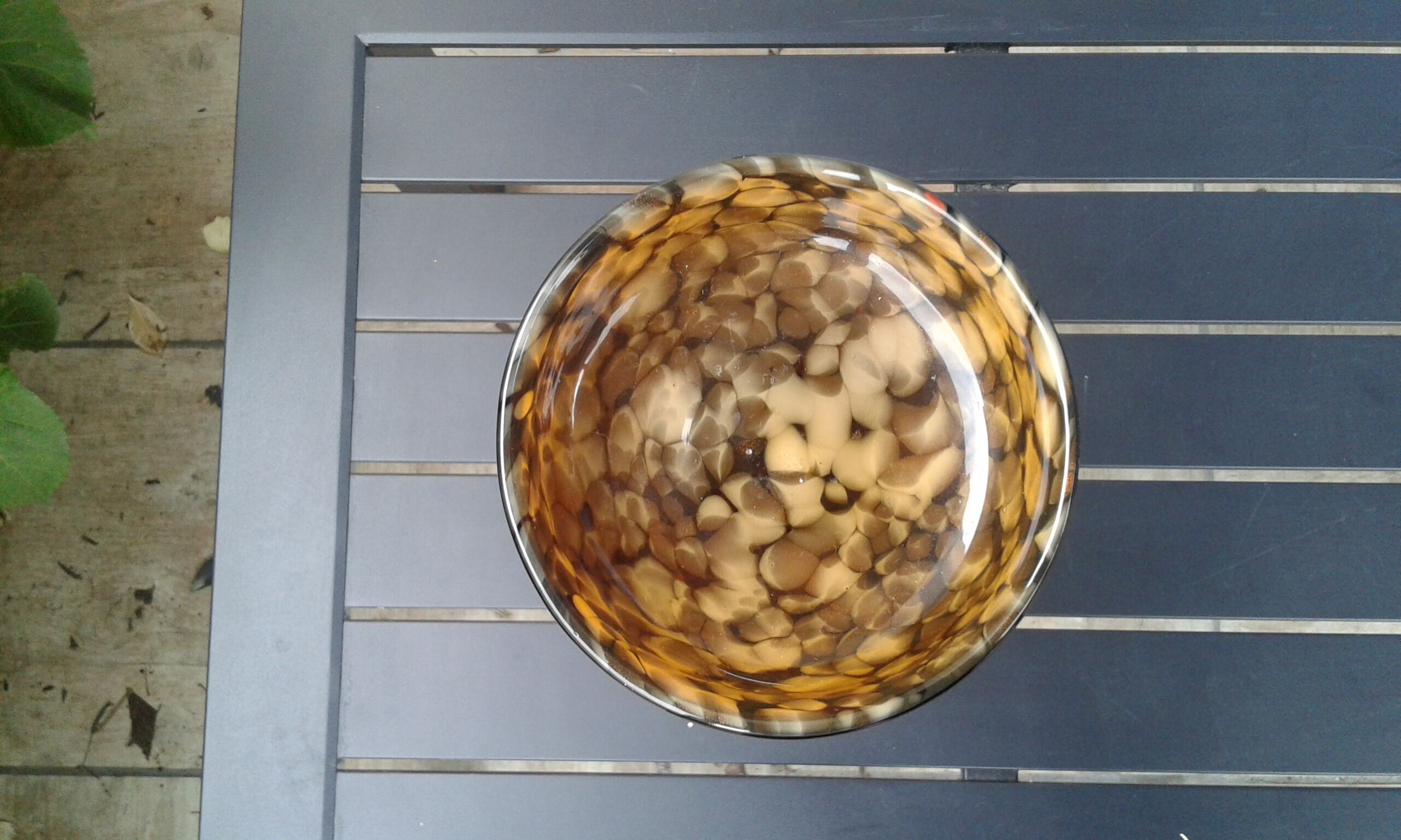 Glass candlestick art deco