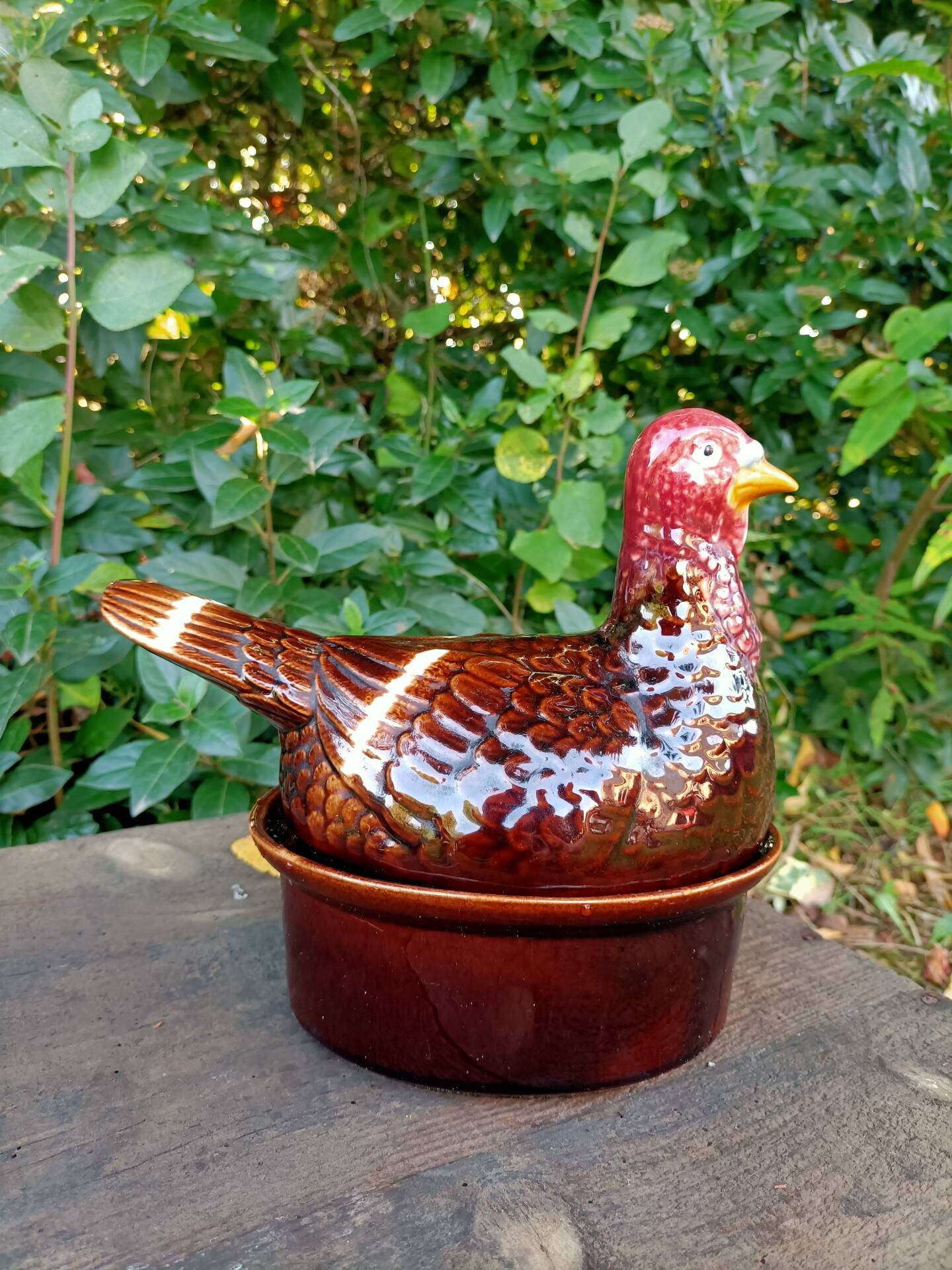 Retro zoomorphic terrine turkey