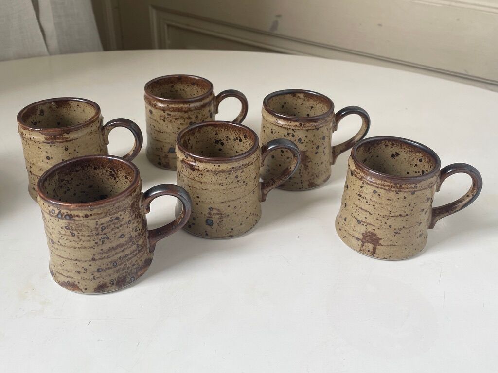 Set of 6 cups in pyrity