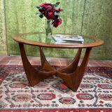 Mid century retro vintage teak round coffee table by GPlan 1960