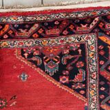 Tapis persan Hamadan vintage fait main, 136 cm x 210 cm, années 1960
