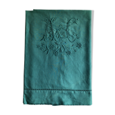 Ancient linen and emerald-tinged cotton