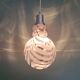 Smoked Murano glass pendant with white spirals, 1970s
