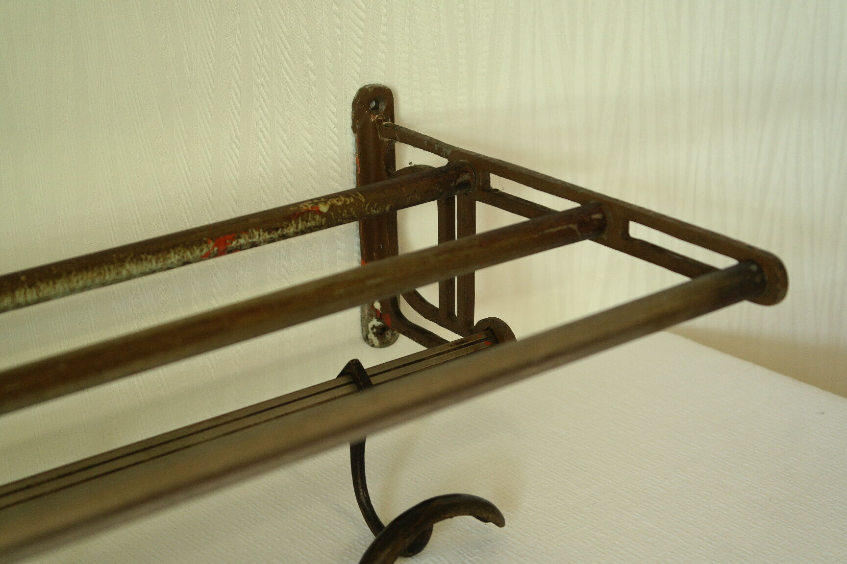 Old metal locomotive/train wall coat rack