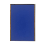 Monochrome table in ultramarine blue, acrylic on solid wood.