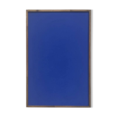 Monochrome table in ultramarine blue, acrylic on solid wood.
