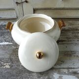 Soup tureen - vegetable bowl Villeroy & Boch Mettlach ivory and gold