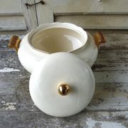Soup tureen - vegetable bowl Villeroy & Boch Mettlach ivory and gold