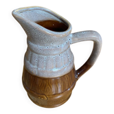 Vintage flamed ceramic barrel-shaped pitcher by revol, 0.5l
