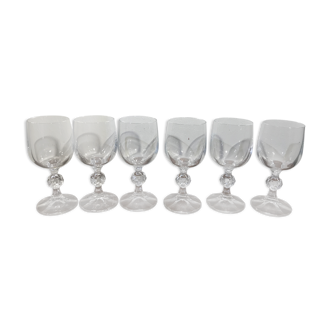 6 crystal glasses