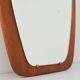 Large Scandinavian teak free-form mirror 1960