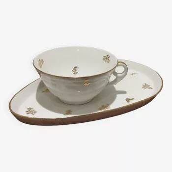 Limoges porcelain cup and tray: a selfish one