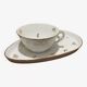 Limoges porcelain cup and tray: a selfish one