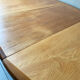 Vintage round Scandinavian table with extendable star center leg