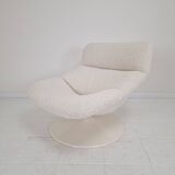 Restored Artifort F518 Lounge Chair by Geoffrey Harcourt in Bouclé Fabric