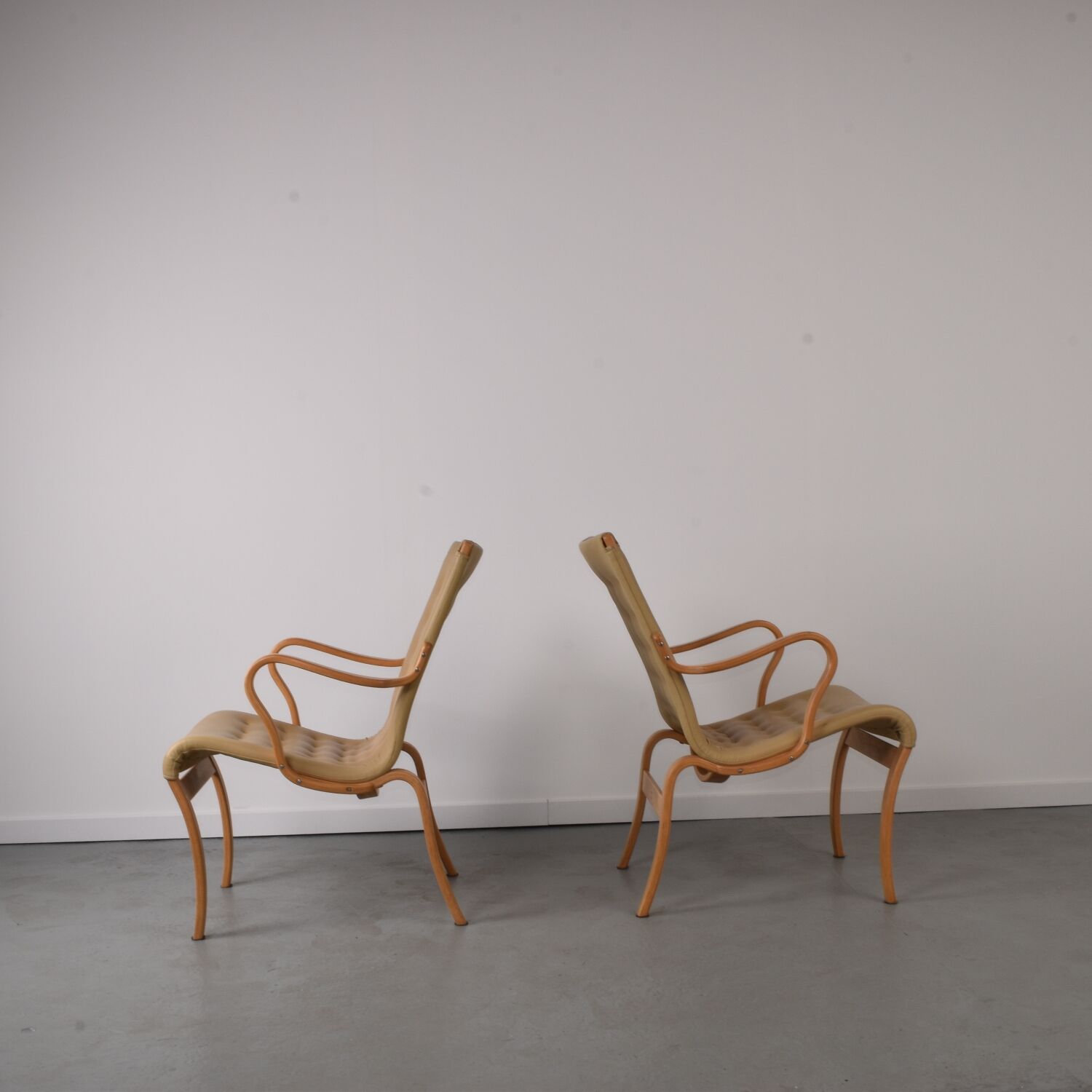 Mina lounge Chairs by Bruno Mathsson for Mathsson international