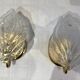 Paire d’appliques feuille verre Murano