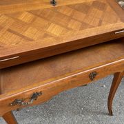 Bureau de pente scriban Dos d’Âne style Louis XV merisier 1970