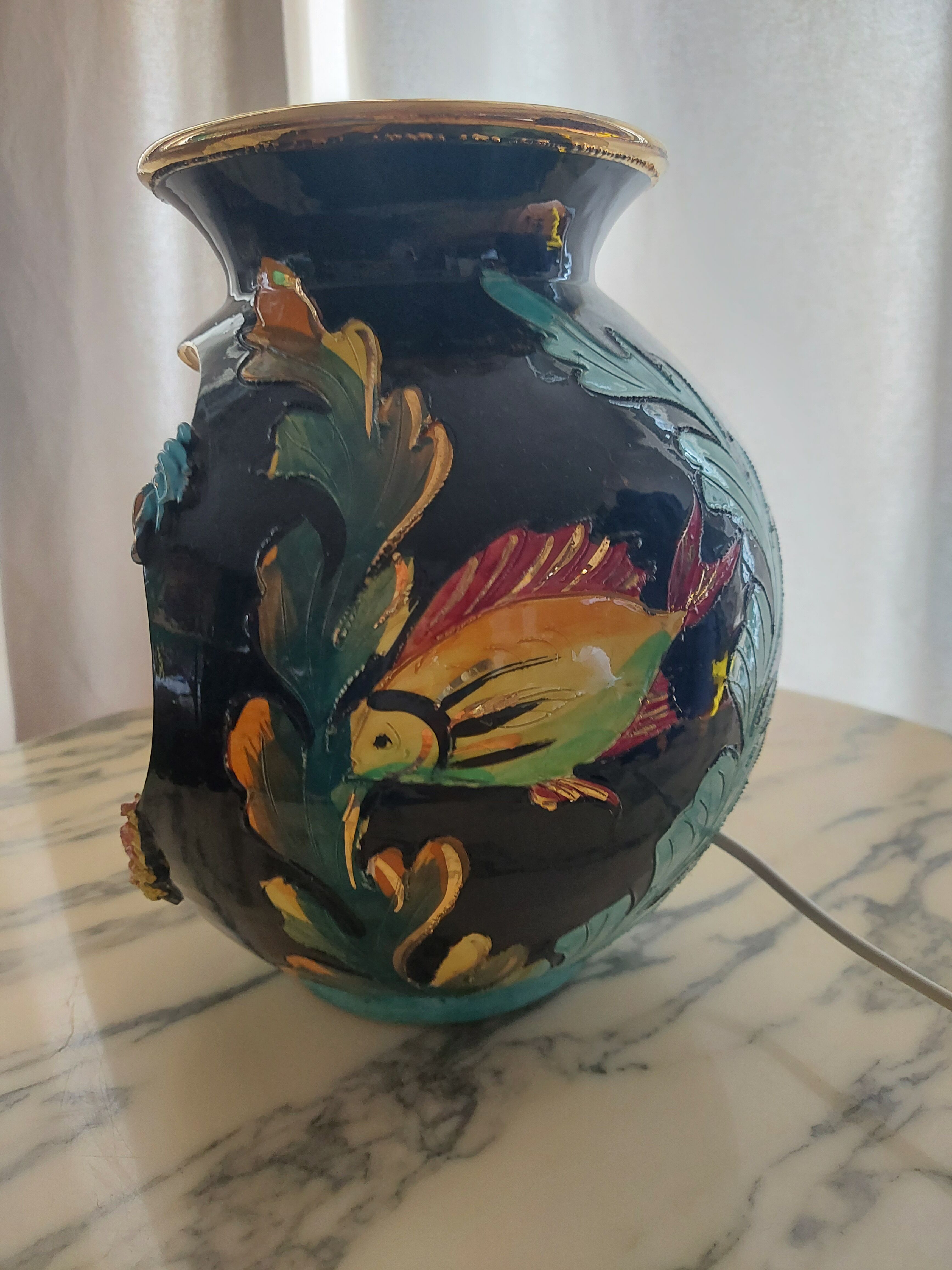 Ceramic lamp years 60 vallauris